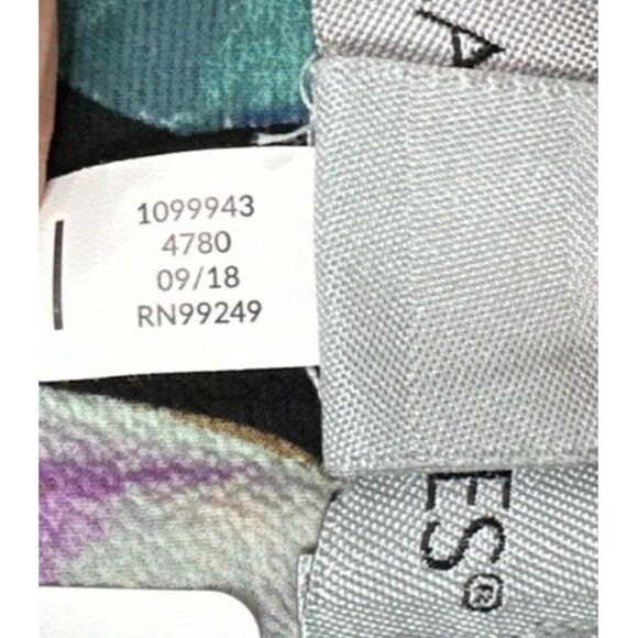 Catherines Calla Lily Blouse‎ Top Plus Size 2X (22/24W) Black Floral 3/4 Sleeve - Picture 10 of 15